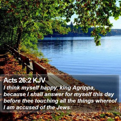 Acts 26:2 KJV Bible Verse Image
