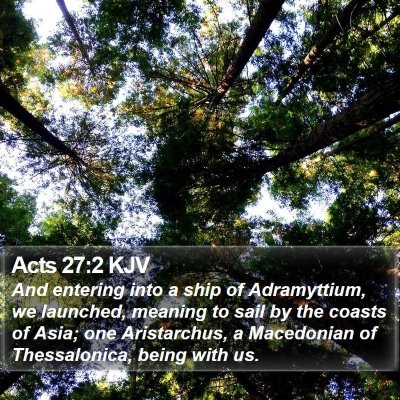 Acts 27:2 KJV Bible Verse Image