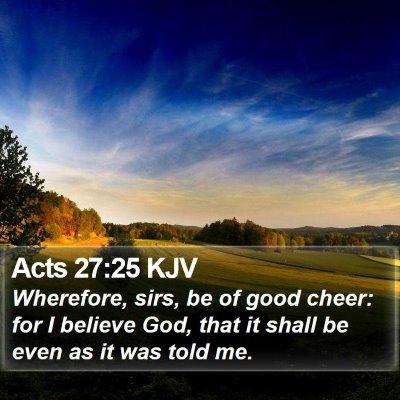 Acts 27:25 KJV Bible Verse Image