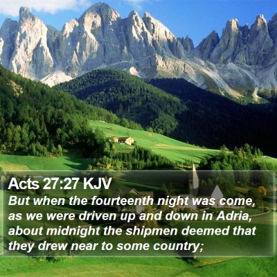 Acts 27:27 KJV Bible Verse Image