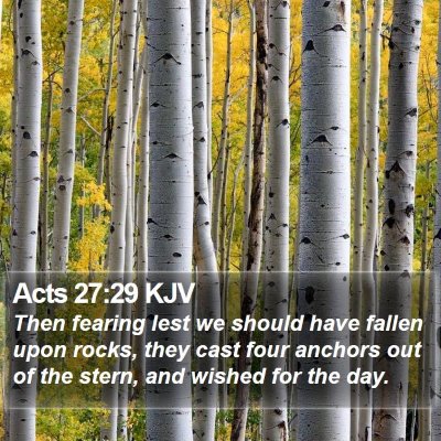 Acts 27:29 KJV Bible Verse Image