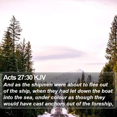 Acts 27:30 KJV Bible Verse Image