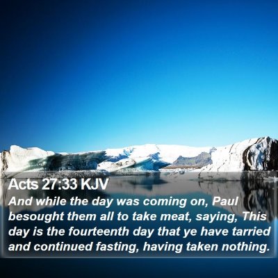 Acts 27:33 KJV Bible Verse Image