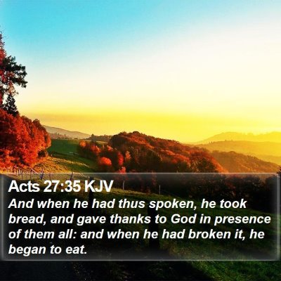 Acts 27:35 KJV Bible Verse Image