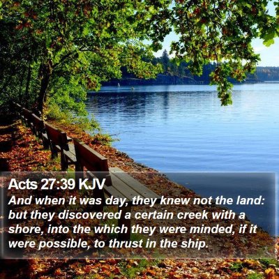 Acts 27:39 KJV Bible Verse Image