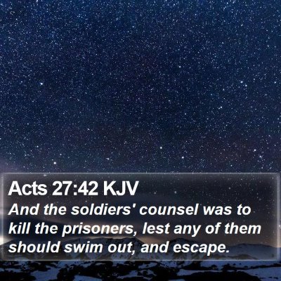 Acts 27:42 KJV Bible Verse Image