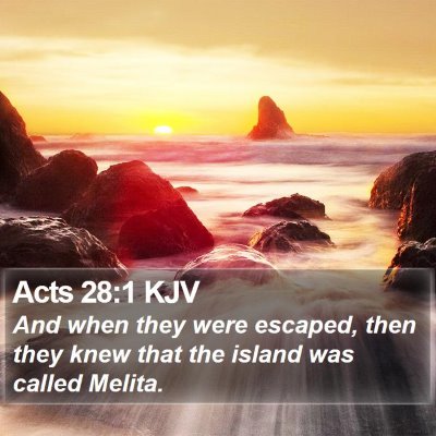 Acts 28:1 KJV Bible Verse Image