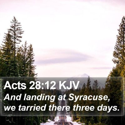 Acts 28:12 KJV Bible Verse Image