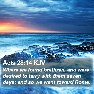 Acts 28:14 KJV Bible Verse Image
