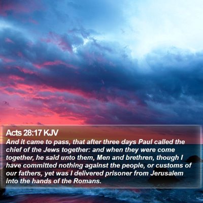 Acts 28:17 KJV Bible Verse Image