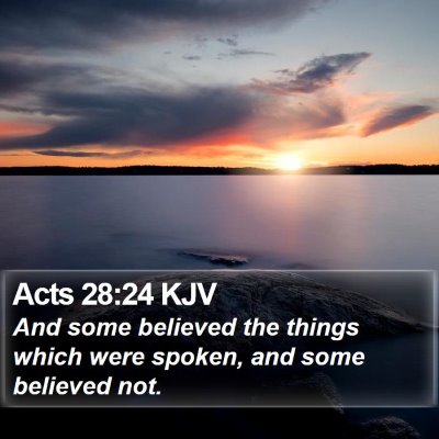 Acts 28:24 KJV Bible Verse Image