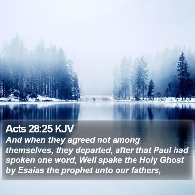 Acts 28:25 KJV Bible Verse Image
