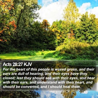 Acts 28:27 KJV Bible Verse Image
