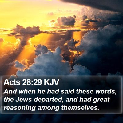 Acts 28:29 KJV Bible Verse Image