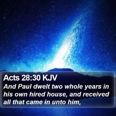 Acts 28:30 KJV Bible Verse Image
