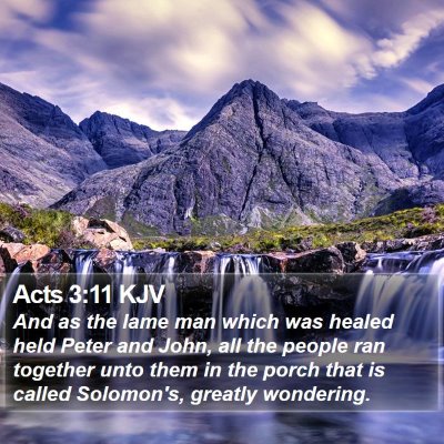 Acts 3:11 KJV Bible Verse Image