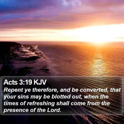 Acts 3:19 KJV Bible Verse Image