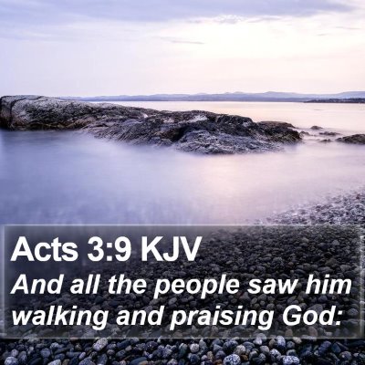 Acts 3:9 KJV Bible Verse Image
