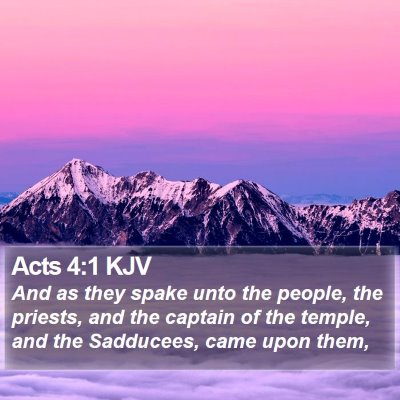 Acts 4:1 KJV Bible Verse Image