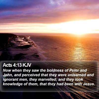 Acts 4:13 KJV Bible Verse Image