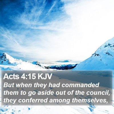 Acts 4:15 KJV Bible Verse Image
