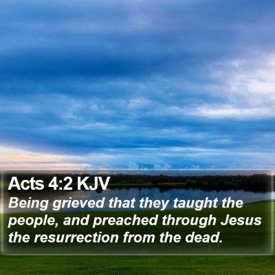 Acts 4:2 KJV Bible Verse Image