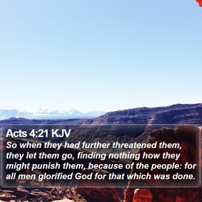 Acts 4:21 KJV Bible Verse Image