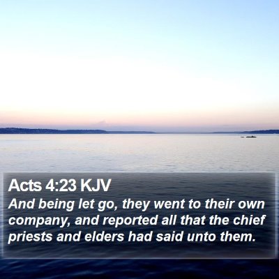 Acts 4:23 KJV Bible Verse Image