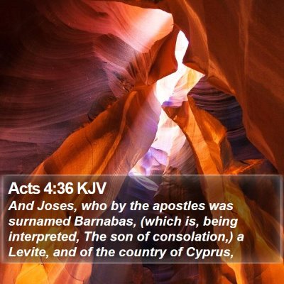 Acts 4:36 KJV Bible Verse Image