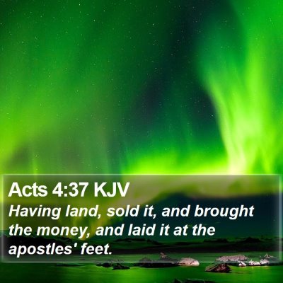 Acts 4:37 KJV Bible Verse Image