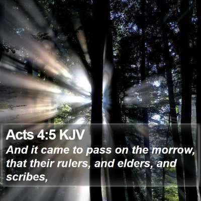 Acts 4:5 KJV Bible Verse Image
