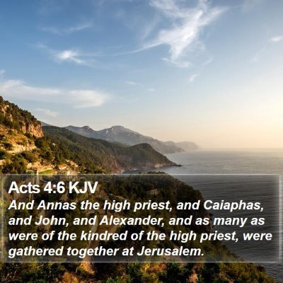 Acts 4:6 KJV Bible Verse Image