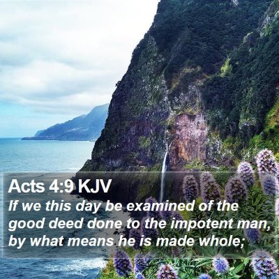 Acts 4:9 KJV Bible Verse Image