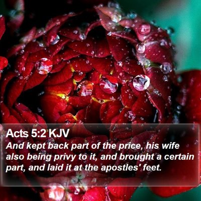 Acts 5:2 KJV Bible Verse Image