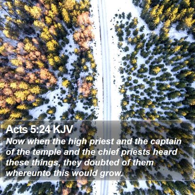 Acts 5:24 KJV Bible Verse Image
