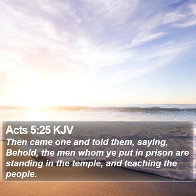 Acts 5:25 KJV Bible Verse Image