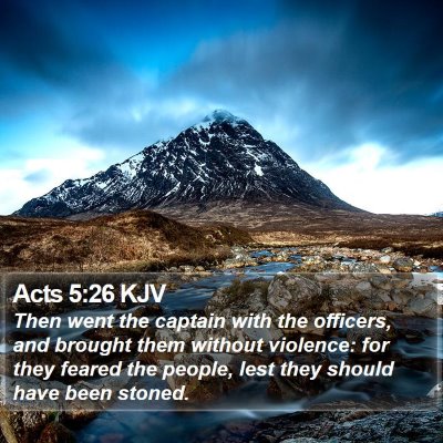 Acts 5:26 KJV Bible Verse Image