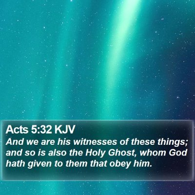 Acts 5:32 KJV Bible Verse Image