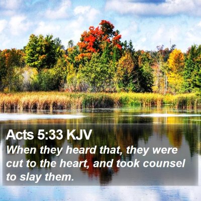 Acts 5:33 KJV Bible Verse Image