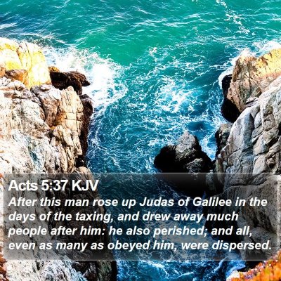 Acts 5:37 KJV Bible Verse Image