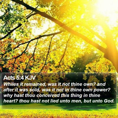 Acts 5:4 KJV Bible Verse Image