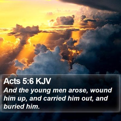 Acts 5:6 KJV Bible Verse Image