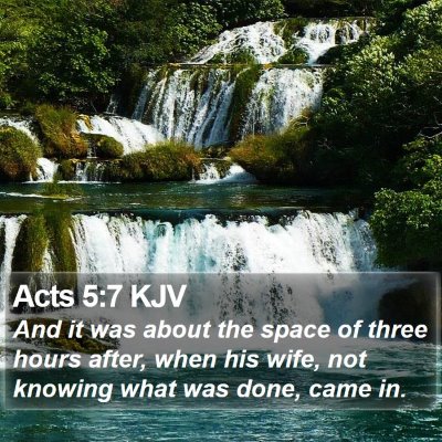 Acts 5:7 KJV Bible Verse Image