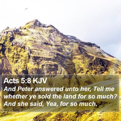 Acts 5:8 KJV Bible Verse Image