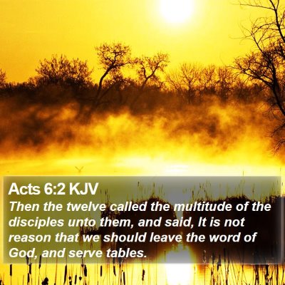 Acts 6:2 KJV Bible Verse Image
