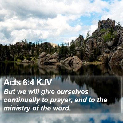Acts 6:4 KJV Bible Verse Image