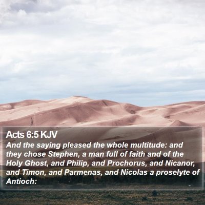 Acts 6:5 KJV Bible Verse Image