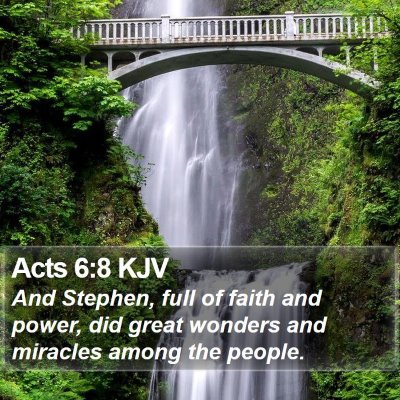 Acts 6:8 KJV Bible Verse Image