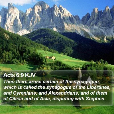 Acts 6:9 KJV Bible Verse Image