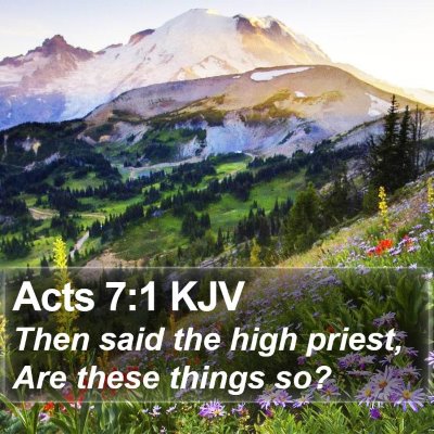 Acts 7:1 KJV Bible Verse Image
